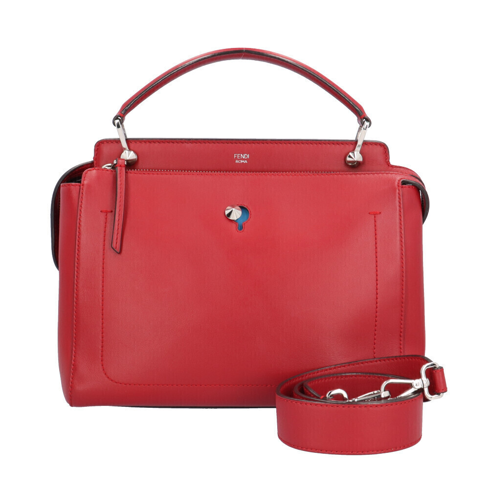Fendi com Shoulder Bag Leather Red Fendi